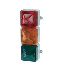 LED Tower Beacon L101T3 24vDC [red bb] HO-LED IP66 w/ Red-Amber-Green H-LED